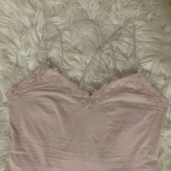Express Pale‎ Pink Semi Lace Cami Small - Picture 4 of 9